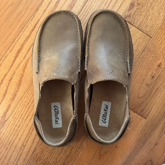Olukai men’s slip on moloa slip on leather shoes size 9.5 - Picture 3 of 7